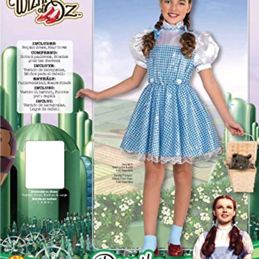 Rubie's Wizard of Oz Dorothy Costume Youth XL Target Red Slippers womens 9.5